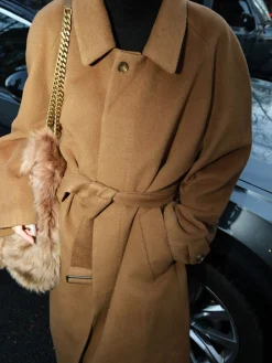 Button Belted Lapel Long Coat Outerwear|Coats