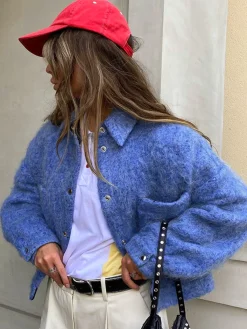 New Button Clasp Lapel Jacket Outerwear|Jackets