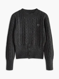 Hot Button Corset Cable Knit Top Knitwear|Tops