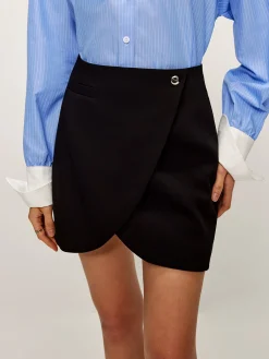Best Button Criss Cross Mini Skirt Skirts|Matching Sets