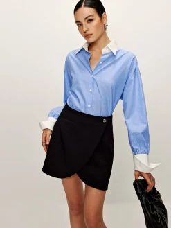 Best Button Criss Cross Mini Skirt Skirts|Matching Sets