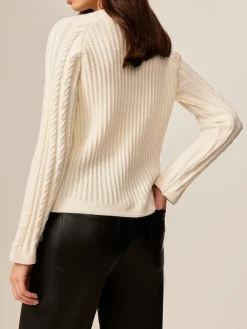 Sale Button Down Cable Knit Outerwear Sweater Tops|Outerwear