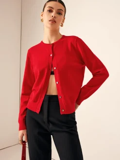 Outlet Button Down Cashmere-Blend Cardigan Cardigans|Sweaters & Cardigans
