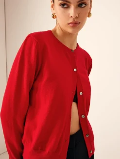 Outlet Button Down Cashmere-Blend Cardigan Cardigans|Sweaters & Cardigans