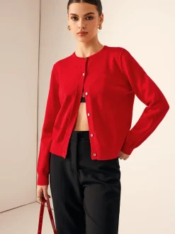 Outlet Button Down Cashmere-Blend Cardigan Cardigans|Sweaters & Cardigans