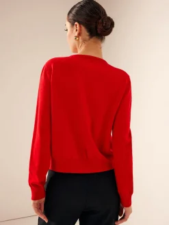 Outlet Button Down Cashmere-Blend Cardigan Cardigans|Sweaters & Cardigans