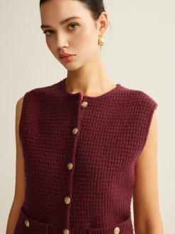 New Button Down Cozy Sweater Vest Sweater Vests|Sweaters & Cardigans