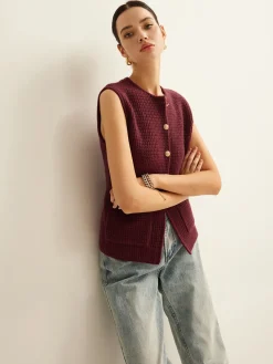 New Button Down Cozy Sweater Vest Sweater Vests|Sweaters & Cardigans