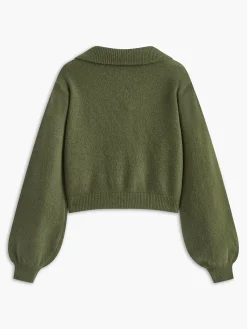 Sale Button Down Lapel Short Cardigan Cardigans|Sweaters & Cardigans