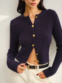 Online Button Down Petite Cardigan Knitwear|Tops