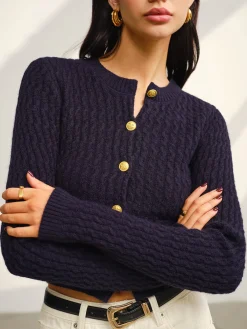 Online Button Down Petite Cardigan Knitwear|Tops
