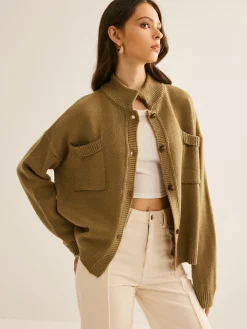 Sale Button Down Pockets Cardigan Cardigans|Sweaters & Cardigans