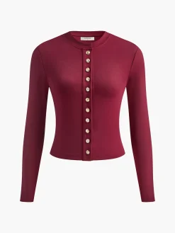 Clearance Button Down Short Blouse Blouses & Shirts|Tops