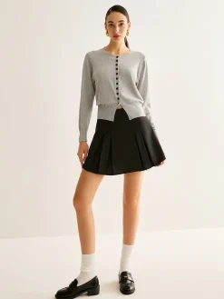 New Button Down Slit Jersey Cardigan Cardigans|Sweaters & Cardigans
