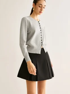 New Button Down Slit Jersey Cardigan Cardigans|Sweaters & Cardigans