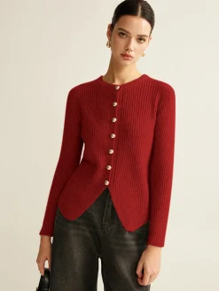 Discount Button Down Split Cardigan Cardigans|Sweaters & Cardigans