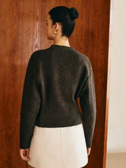 Discount Button Down Split Sweater Sweater Tops|Sweaters & Cardigans