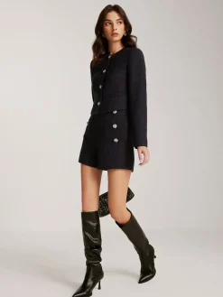 Hot Button Down Tweed Short Blazer Outerwear|Blazers