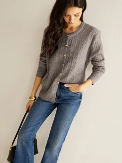 Discount Button Down Twist Slim Cardigan Cardigans|Sweaters & Cardigans