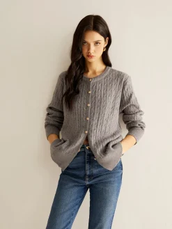 Discount Button Down Twist Slim Cardigan Cardigans|Sweaters & Cardigans