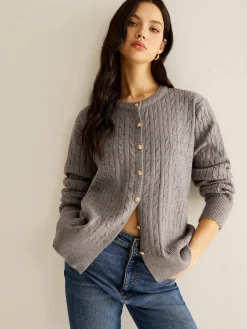 Discount Button Down Twist Slim Cardigan Cardigans|Sweaters & Cardigans
