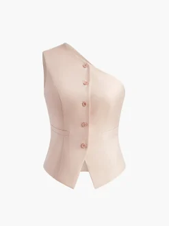 Discount Button Front Asymmetrical Tank Top Tank Tops & Camis|Tops