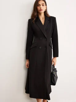Hot Button Lapel Long Blazer Outerwear|Blazers