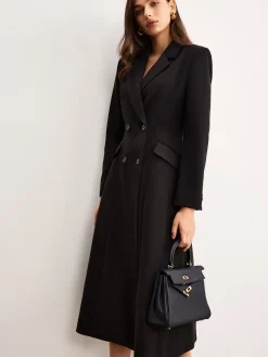 Hot Button Lapel Long Blazer Outerwear|Blazers