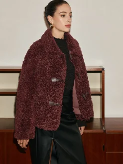 Discount Button Lapel Teddy Jacket Outerwear|Jackets