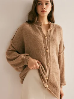 Clearance Button Loose Soft Cardigan Cardigans|Sweaters & Cardigans
