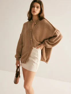 Clearance Button Loose Soft Cardigan Cardigans|Sweaters & Cardigans
