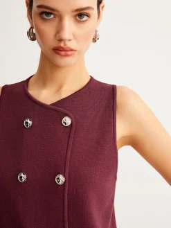 Online Button Petite Sweater Vest Sweater Vests|Sweaters & Cardigans