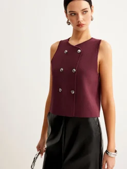 Online Button Petite Sweater Vest Sweater Vests|Sweaters & Cardigans