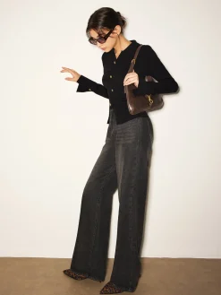 Discount Button Split Slim Polo Sweater Sweater Tops|Sweaters & Cardigans