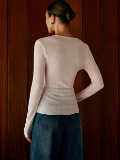 Hot Button Thin Cozy Knit Top Sweater Tops|Sweaters & Cardigans