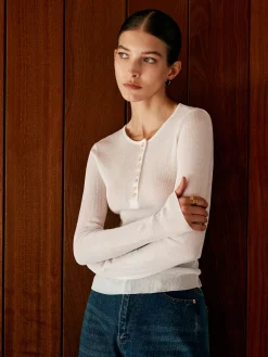 Hot Button Thin Cozy Knit Top Sweater Tops|Sweaters & Cardigans