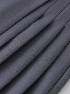 Outlet Button Zipper Pleated Suit Skirt Skirts|Bottoms