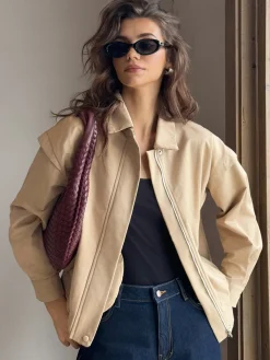 New Button Zipper Polo Jacket Outerwear|Jackets