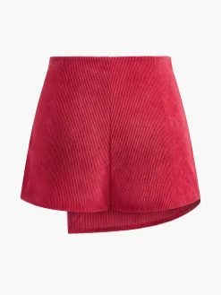 Outlet Button-Decor Corduroy Zipper Skirt Skirts|Bottoms