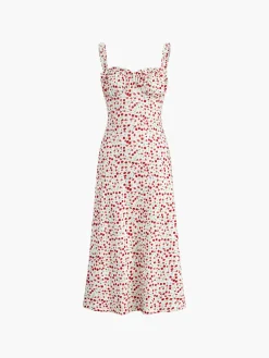 New Cami Floral Bohemian Vacation Midi Dress Casual Dresses|Floral Dresses