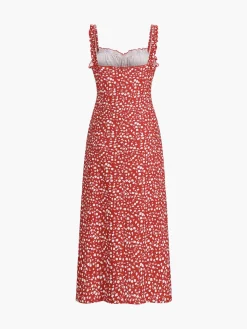 New Cami Floral Bohemian Vacation Midi Dress Casual Dresses|Floral Dresses