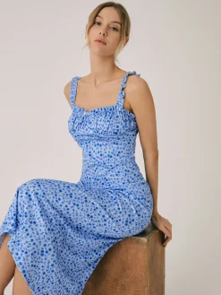New Cami Floral Bohemian Vacation Midi Dress Casual Dresses|Floral Dresses
