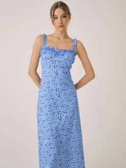 New Cami Floral Bohemian Vacation Midi Dress Casual Dresses|Floral Dresses