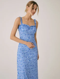 New Cami Floral Bohemian Vacation Midi Dress Casual Dresses|Floral Dresses