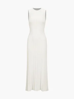 Outlet Camille Knit Pleat Maxi Dress White Dresses|Sweater Dresses