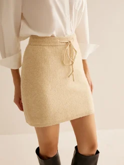Hot Cap Sleeve Drawstring Stretch Skirt Set Skirt Sets|Long Sleeve Sets