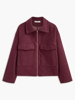Sale Cargo Tweed Polo Jacket Outerwear|Jackets