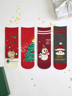 Discount Cartoon Christmas Gift Box With Socks Socks & Tights|Accessories