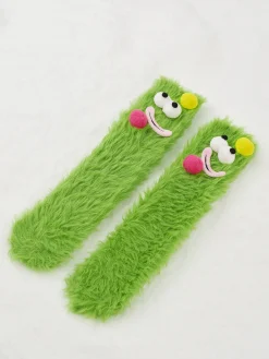 Best Cartoon Coral Velvet Mid-Calf Socks Socks & Tights|Accessories