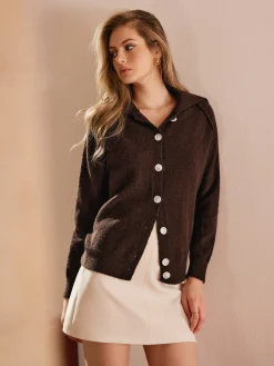 Outlet Cashmere Blend Button Cardigan Cardigans|Sweaters & Cardigans